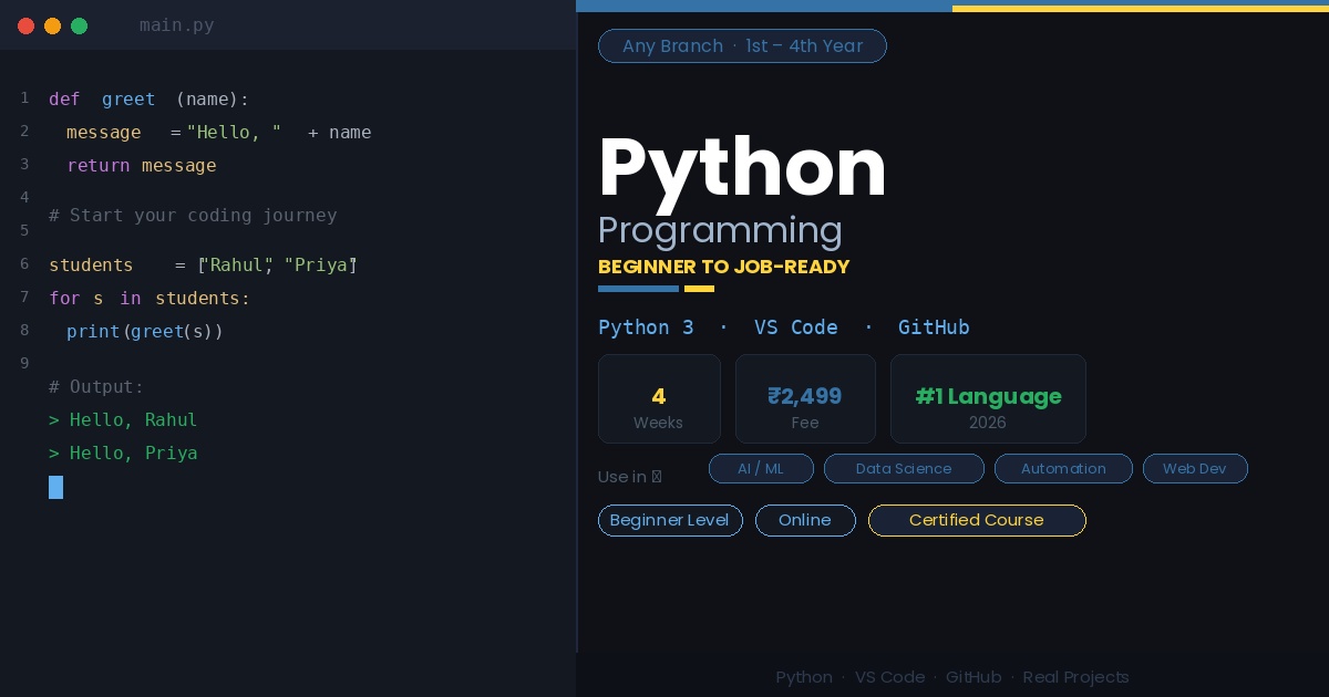 Python Programming: Beginner to Job-Ready